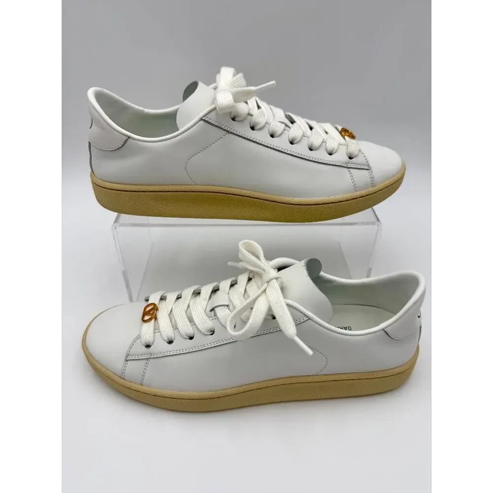 Valentino Sneakers VLogo White Leather Size 39.5 / 9.5 Classic Low Top